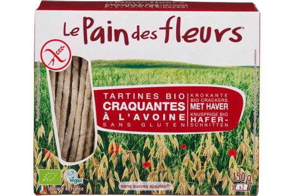le Pain des Fleurs glutenvrije krokante crackers haver